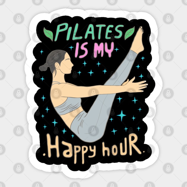 Pilates is my happy hour Sticker by Yeaha